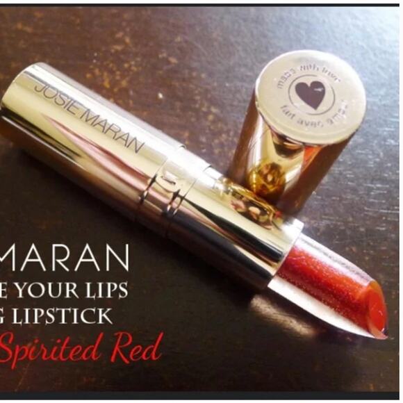New Josie Maran Argan Love Your Lips Hydrating Lipstick - Spirited Red - Picture 1 of 2
